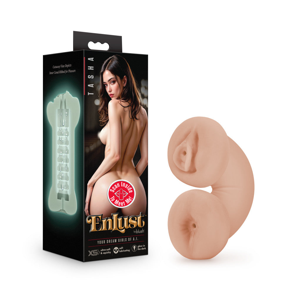 EnLust - Tasha - Glow in Dark Flesh Dual-Ended Stroker