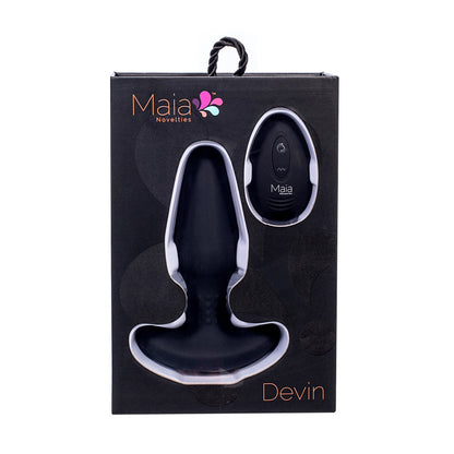 Maia DEVIN - Black USB Rechargeable Vibrating Butt Plug