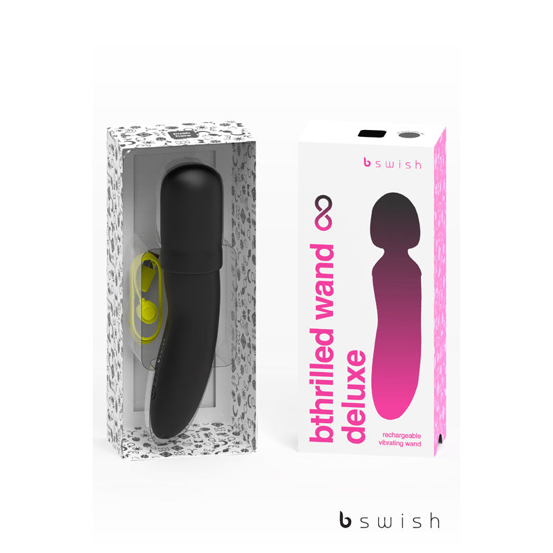 Bthrilled Premium - Noir�������������� - Black 21 cm USB Rechargeable Massage Wand