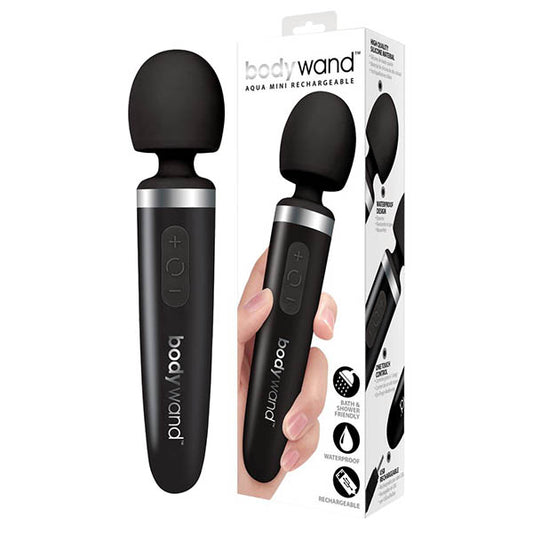 Bodywand Aqua Mini Rechargeable - Black USB Rechargeable Massager Wand