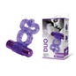 Bodywand Rechargeable Duo Ring - Purple USB Rechargable Vibrating Cock Ring