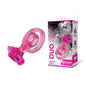 Bodywand Rechargeable Duo Ring with Clit Tickler - Pink USB Rechargeable Vibrating Cock Ring