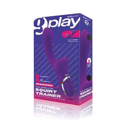 Bodywand G-Play Dual Stimulator Squirt Trainer - Purple 22 cm USB Rechargeable Rabbit Vibrator