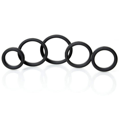 Boneyard Silicone Ring 5 Pcs Kit - Black Cock Rings - Set of 5 Sizes