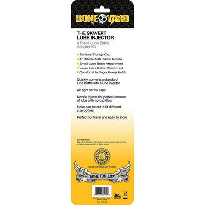 Boneyard Skwert Lube Injector - Black Lube Injector for Bottles