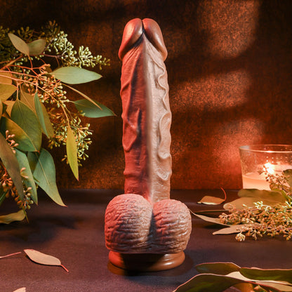 Evolved REALISTIC DILDO 8 DARK - Brown 21 cm Dong