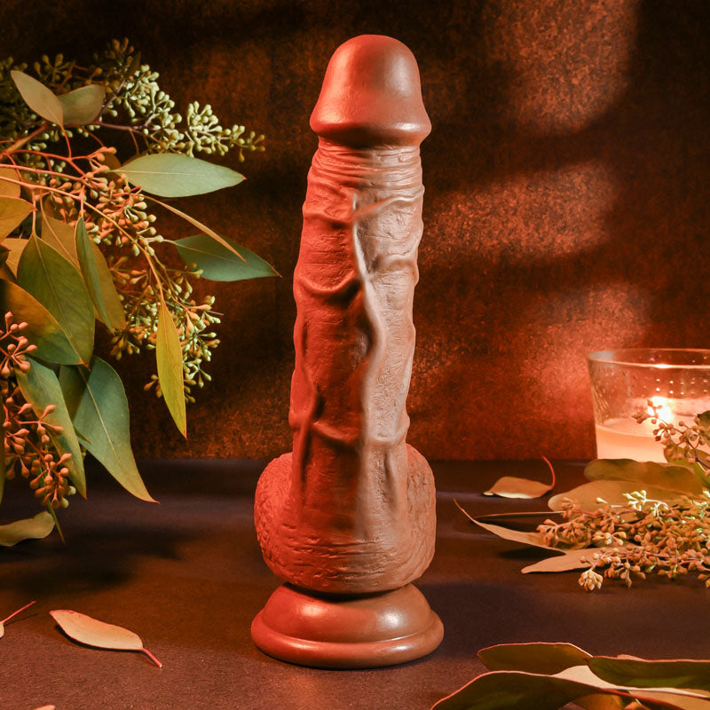 Evolved REALISTIC DILDO 8 DARK - Brown 21 cm Dong