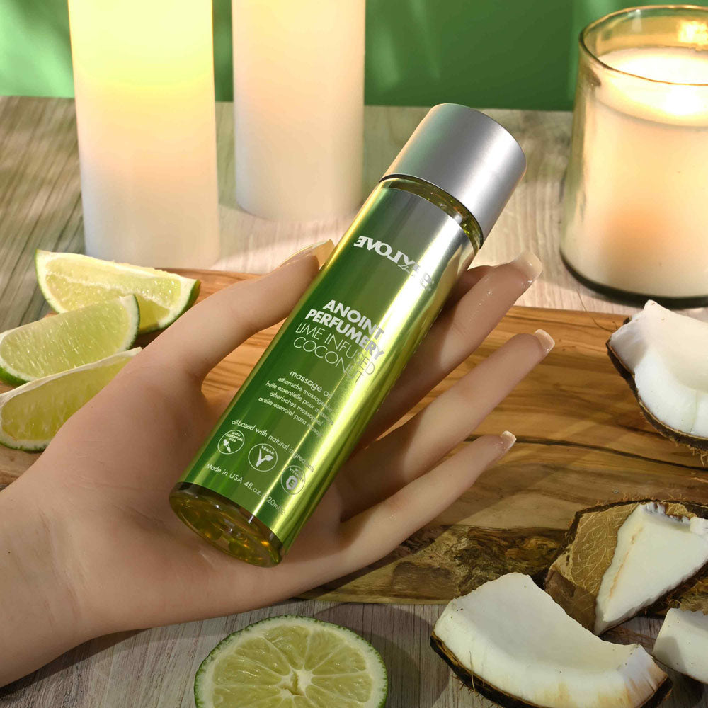 Evolved ANOINT PERFUMERY - Lime Infused Coconut - Lime Infused Coconut Massage Oil - 120 ml Bot