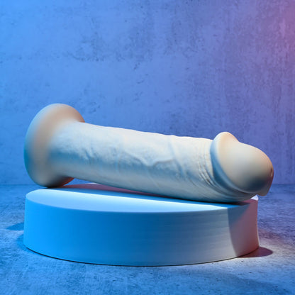 Evolved 7 GIRTHY VIBRATING DONG LIGHT - Flesh 17.8 cm USB Rechargeable Vibrating Dong