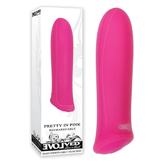 Evolved Pretty In Pink - Pink 8.6 cm (3.4) USB Rechargeable Bullet