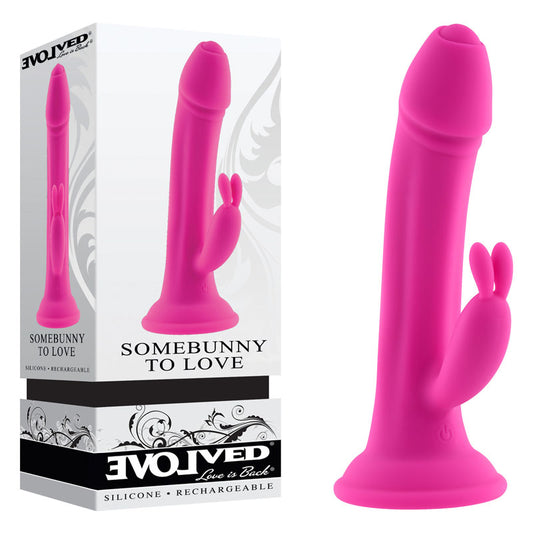 Evolved SOMEBUNNY TO LOVE - Pink 19.7 cm USB Rechargeable Rabbit Vibrator