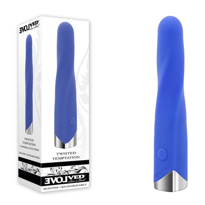 Evolved TWISTED TEMPTATION - Blue 12 cm USB Rechargeable Bullet