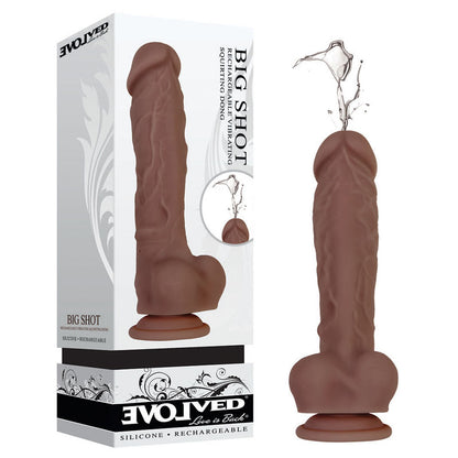 Evolved Big Shot - Brown - Brown 20.3 cm (8) USB Rechargeable Squirting Dong