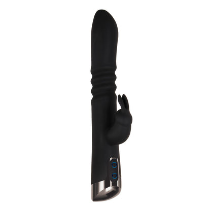 Evolved Rapid Rabbit - Black 25.4 cm USB Rechargeable Thrusting Rabbit Vibrator