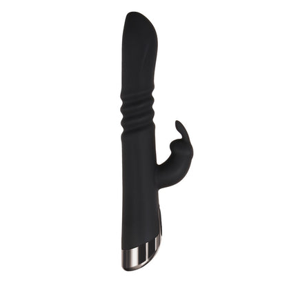 Evolved Rapid Rabbit - Black 25.4 cm USB Rechargeable Thrusting Rabbit Vibrator