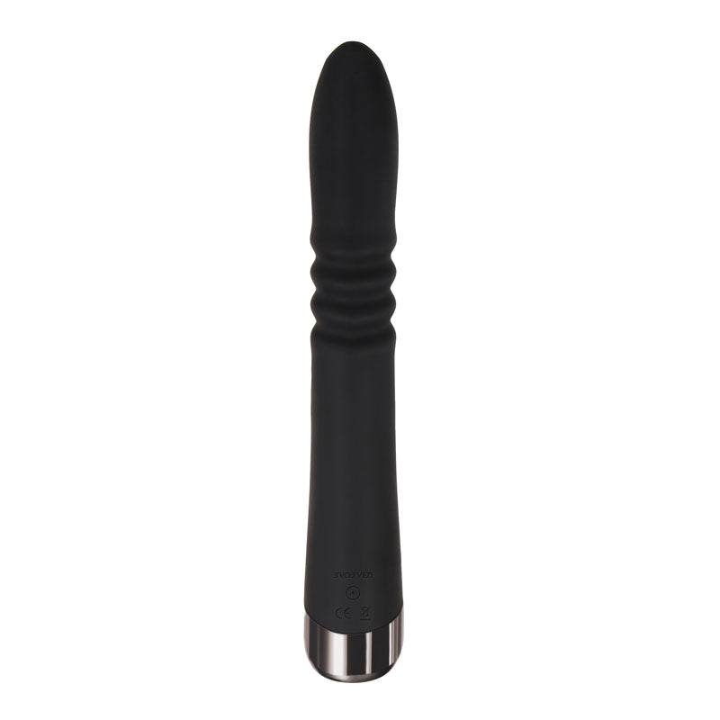 Evolved Rapid Rabbit - Black 25.4 cm USB Rechargeable Thrusting Rabbit Vibrator