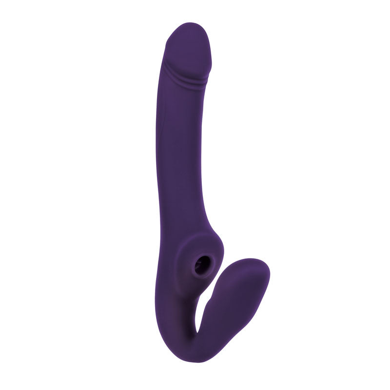 Evolved 2 BECOME 1 - Purple 23.5 cm USB Rechargeable Strapless Strap-On with Remote