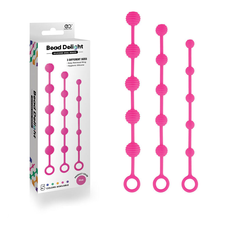 - Pink Anal Beads - Set of 3 Sizes