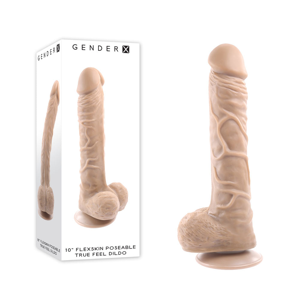 Gender X 10 FLEXSKIN POSEABLE TRUE FEEL - Light - Flesh 29.2 cm Poseable Dong