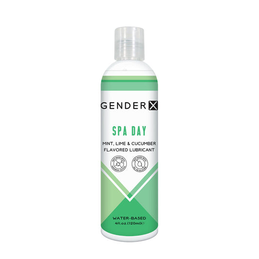 Gender X SPA DAY Flavoured Lube - 120 ml - Mint, Lime & Cucumber Flavoured Water Based Lubrican