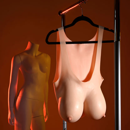 Gender X UNDERGARMENTS - PLATE E-CUP - Light - Flesh Wearable Breasts - E-Cup Size