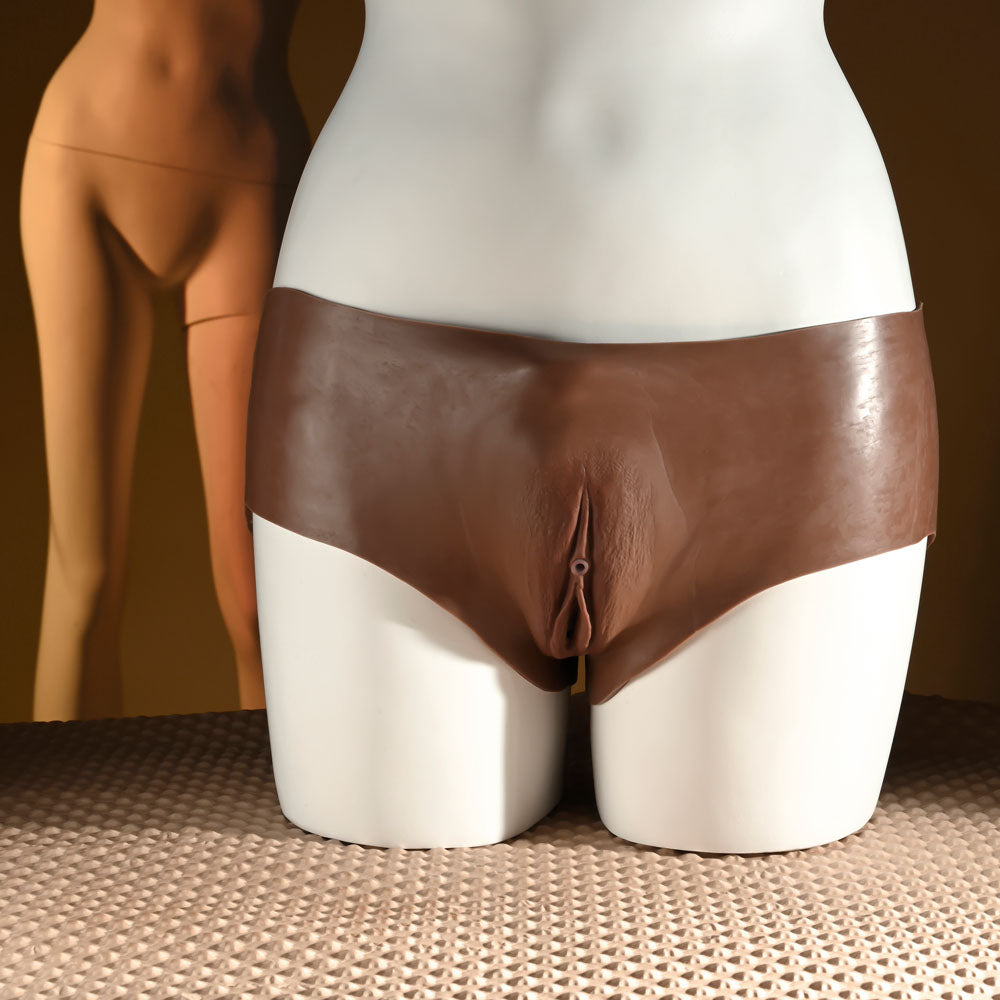 Gender X UNDERGARMENTS - BRIEFS - Dark - Brown Wearable Vagina Briefs