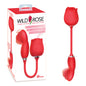 Wild Rose Come Hither & Suction Vibrator - Red USB Rechargeable Air Pulse Stimulator and Vibrat