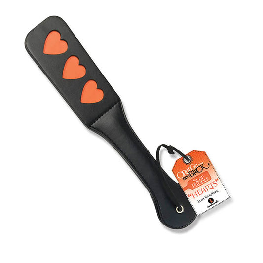 The 9s Orange Is The New Black, Slap Paddle Hearts - Black Paddle