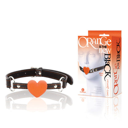 The 9s Orange Is The New Black, Heart Gag - Black/Orange Mouth Restraint