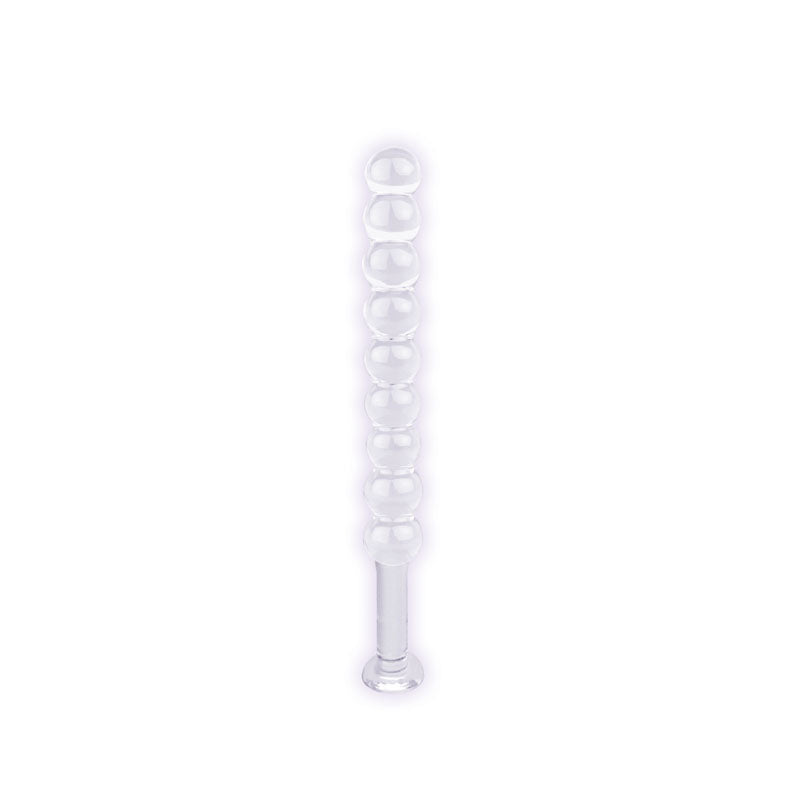 The 9s First Glass Thins, Spherical - Clear Glass 17.8 cm Anal Beads