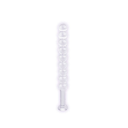 The 9s First Glass Thins, Spherical - Clear Glass 17.8 cm Anal Beads