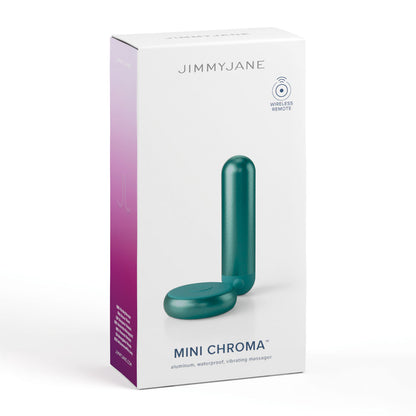 JimmyJane Mini Chroma - Teal - Teal 7.8 cm USB Rechargeable Bullet with Wireless Remote