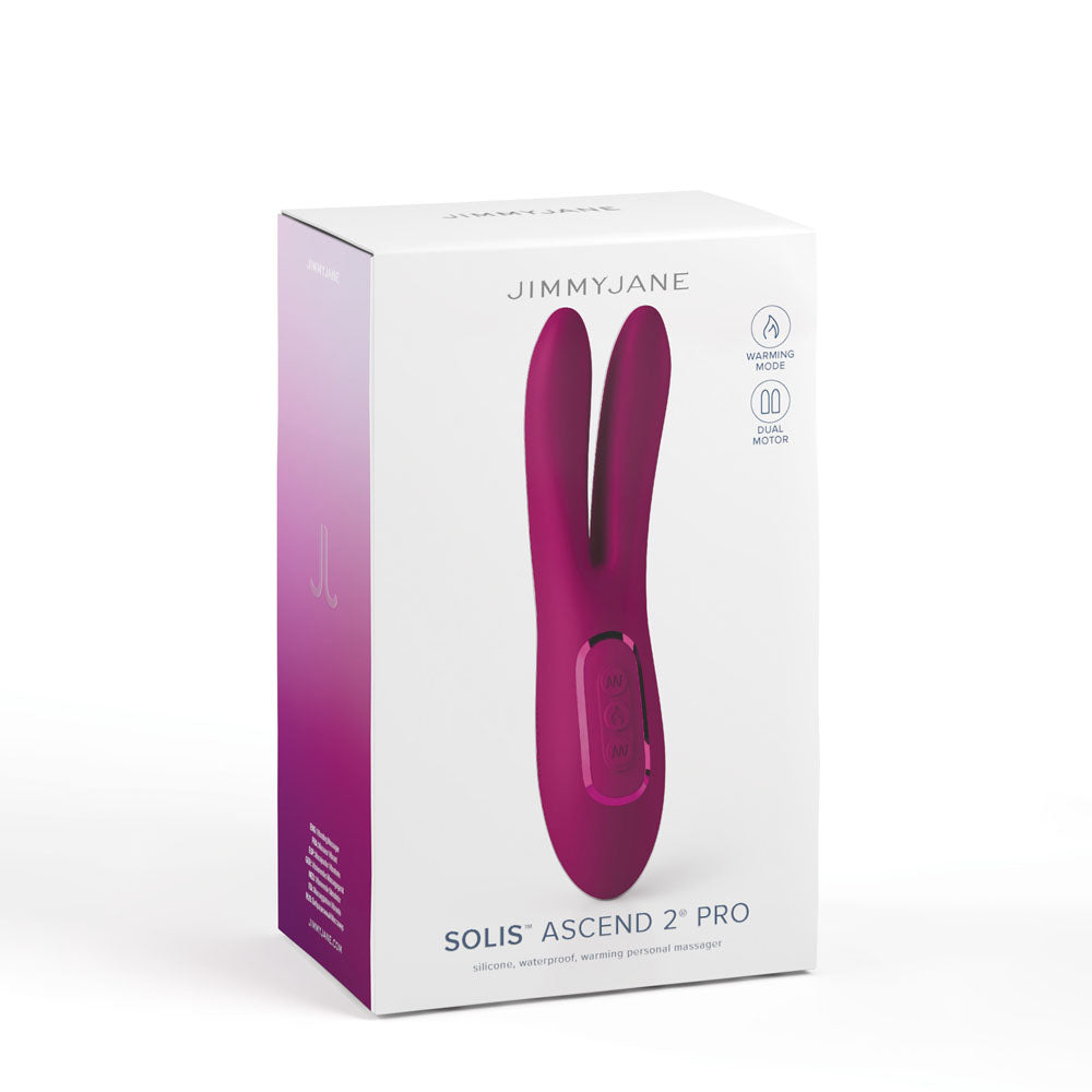 JimmyJane Solis Ascend 2 PRO - Purple 16 cm USB Rechargeable Dual Tip Stimulator