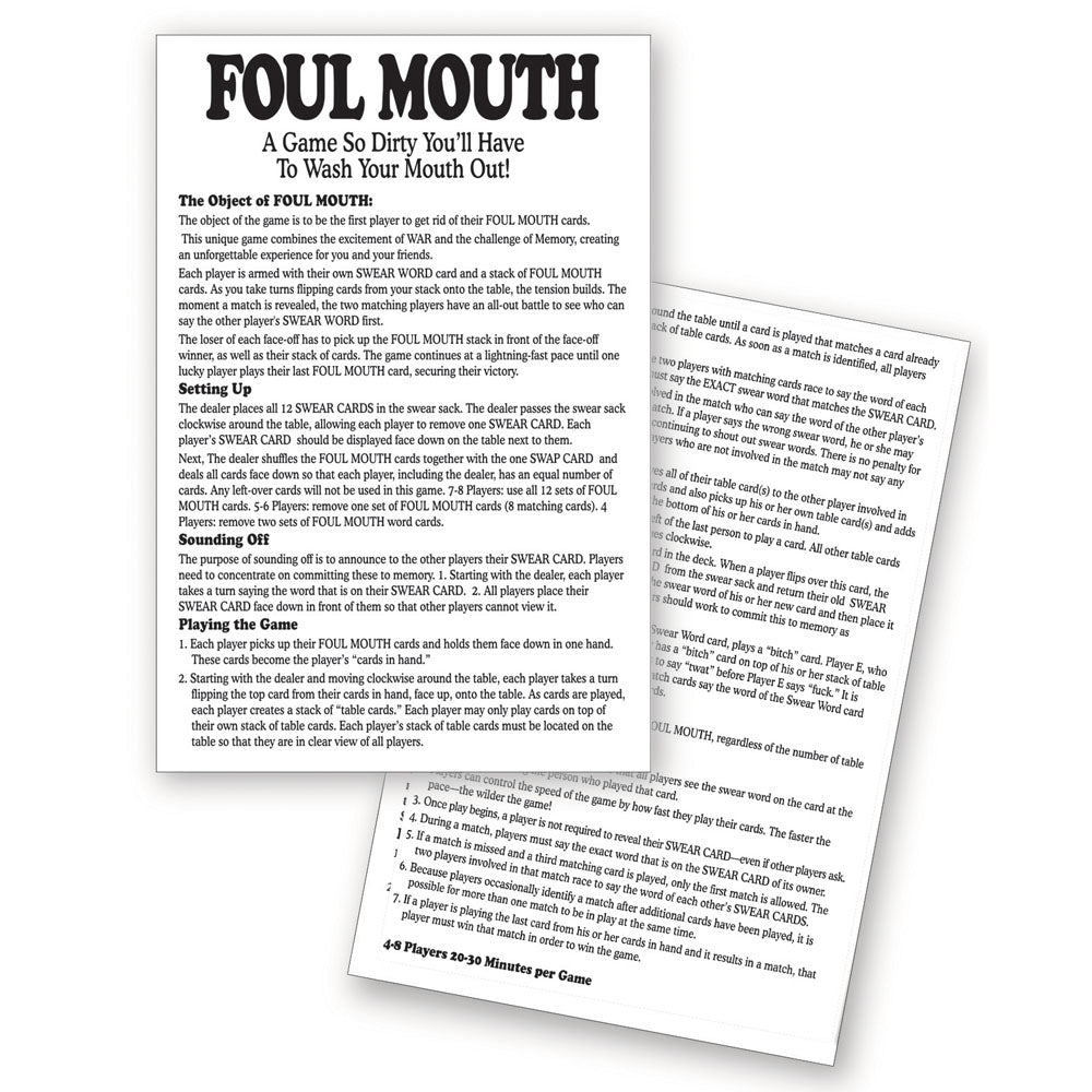 Foul Mouth - Novelty Card Game