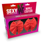 Sexy AF - Nipple Couture Red Bows - Red Bows Reuseable Nipple Pasties