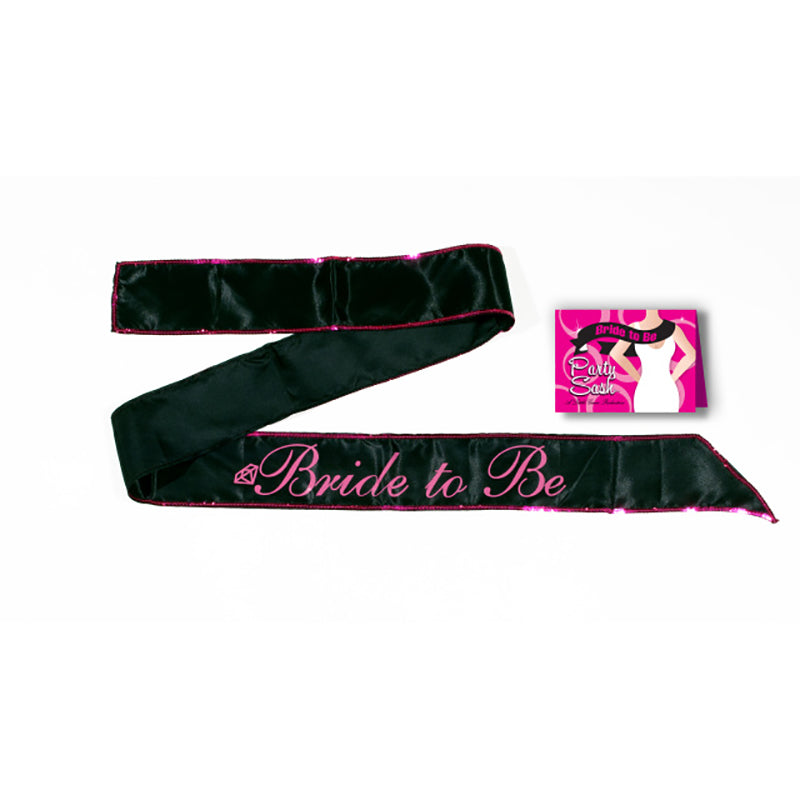 Bride-To-Be Sash - Black Hens Party Sash