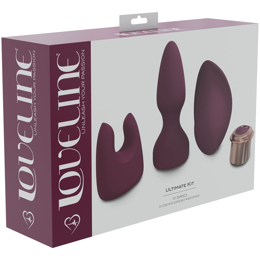 LOVELINE Ultimate Kit - Burgundy - Burgundy USB Rechargeable Kit - 3 Piece Set