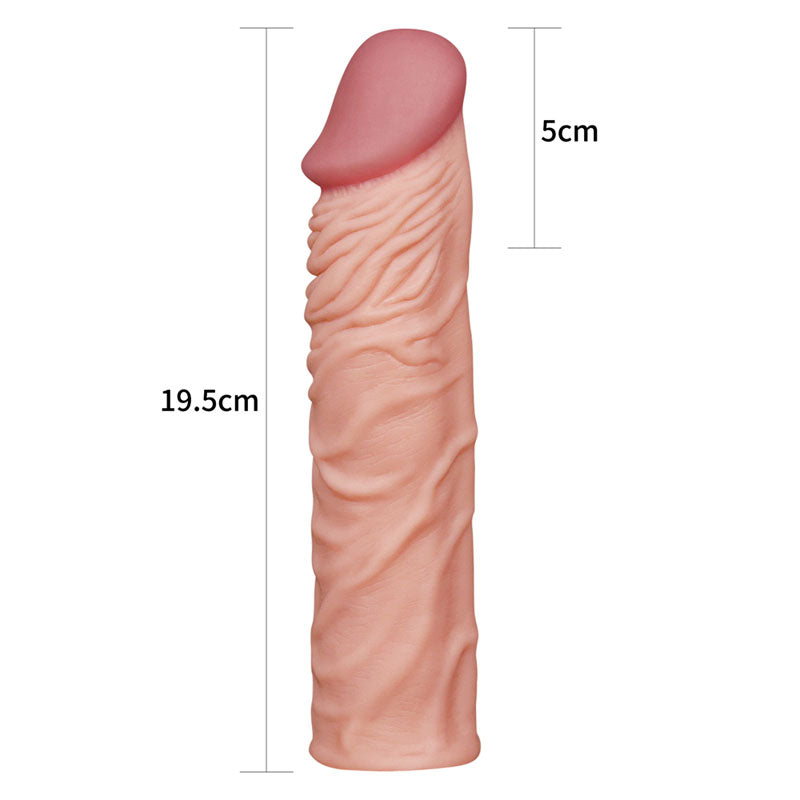 Pleasure X-Tender 2 Sleeve - Flesh 5.1 cm (2) Penis Extension Sleeve