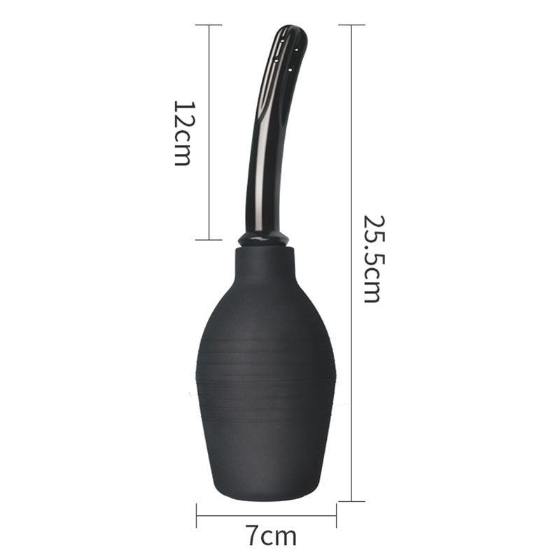 Bondage Fetish Deluxe Douche - Black Unisex Curved Douche - 310 ml capacity