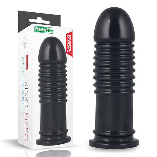 King Sized 8 Anal Bumper - Black 22.5 cm Mega Butt Plug