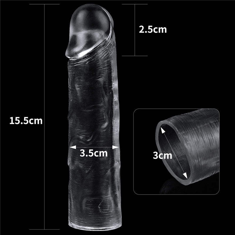 Flawless Clear Penis Sleeve 1 - Clear 2.5 cm Penis Extender Sleeve