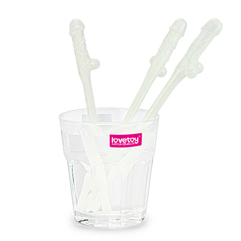 Jokes & Parties Glow In The Dark Willy Straws - Glow in Dark Dicky Straws - Set of 9