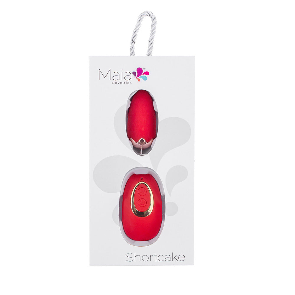 Maia SHORTCAKE - Red USB Rechargeable Vibrating Egg with Wireless Remote