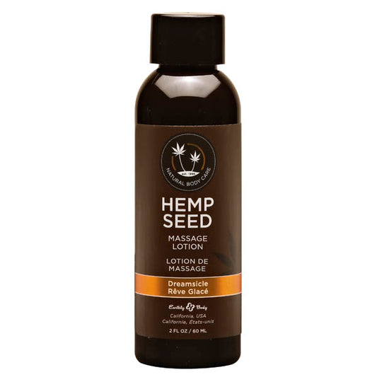 Hemp Seed Massage Lotion - Dreamsicle (Tangerine & Plum) Scented - 59 ml Bottle