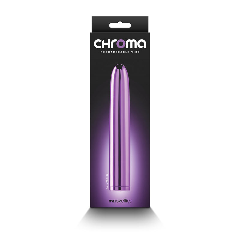 Chroma - Purple - Metallic Purple 17 cm USB Rechargeable Vibrator