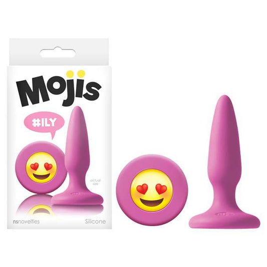 Mojis - #ILY - Pink 8.6 cm (3.4) Mini Butt Plug with Emoji Base