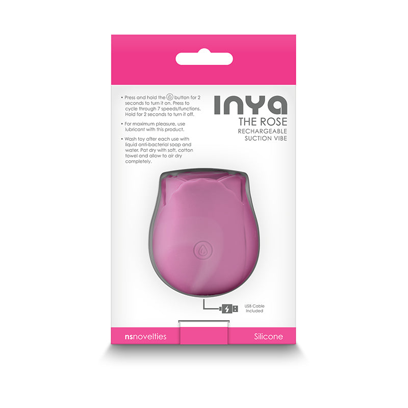 INYA The Rose - Pink - Pink Clitoral Air Pulsation Stimulator