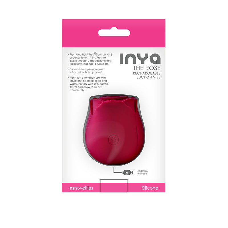 INYA The Rose - Red - Red Clitoral Air Pulsation Stimulator