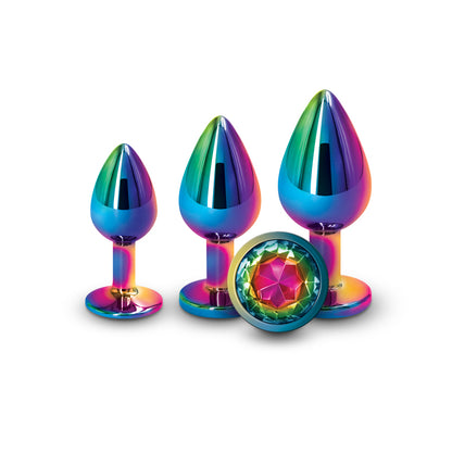 Rear Assets Trainer Kit - Multicolour - Rainbow - Multi Coloured Metallic Butt Plugs with Rainb