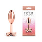 Rear Assets Clover - Rose Gold - Rose Gold 9.2 cm Metallic Butt Plug